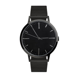 40mm Watch - All Black Milanese Mesh Mens watch - Freedom To Exist