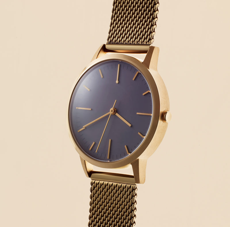 rose gold milanese mesh ladies watch - 30mm dial with 15mm strap