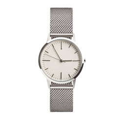 Silver ladies mesh watch Under £100 - 30mm dial with 15mm strap - freedom to exist minimal watches