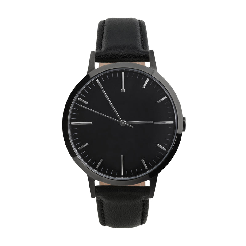 All Black Mens Watch - Men's & Women's unbranded simple Minimalist Watch - fte4007 - 40mm