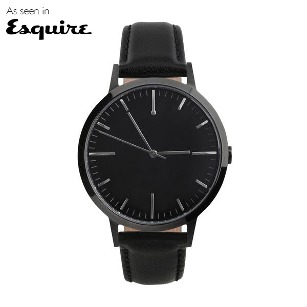 All Black Mens Watch - Men's & Women's unbranded simple Minimalist Watch - fte4007 - 40mm